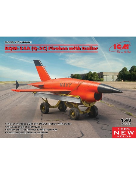 1:48 BQM-34A (Q-2C) Firebee with trailer